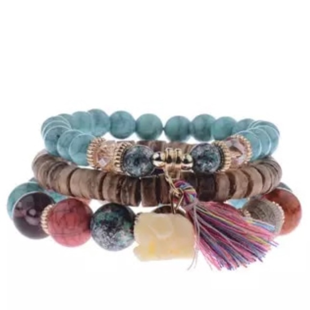 Set Wooden Bracelet - Picture 2 of 2